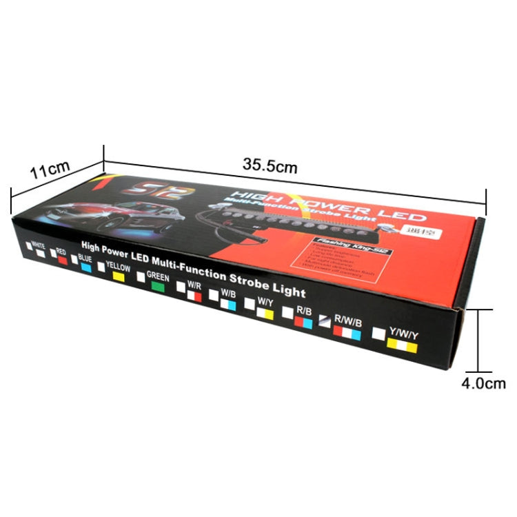 12 LED Car Front Suction Cup High Brightness Strobe Light(Red White) - Warning Lights by PMC TechLife | Online Shopping South Africa | PMC TechLife | Buy Now Pay Later Mobicred