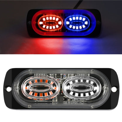 12W Car Side Signal Warning Light 24 LED Strobe Light(Red Blue) - Warning Lights by PMC Jewellery | Online Shopping South Africa | PMC Jewellery | Buy Now Pay Later Mobicred