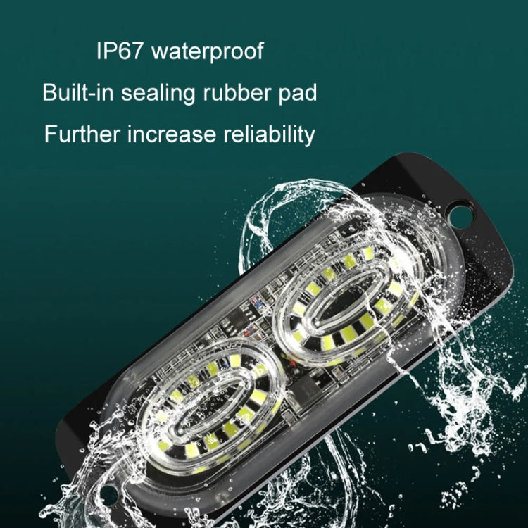 12W Car Side Signal Warning Light 24 LED Strobe Light(Yellow) - Warning Lights by PMC TechLife | Online Shopping South Africa | PMC TechLife | Buy Now Pay Later Mobicred