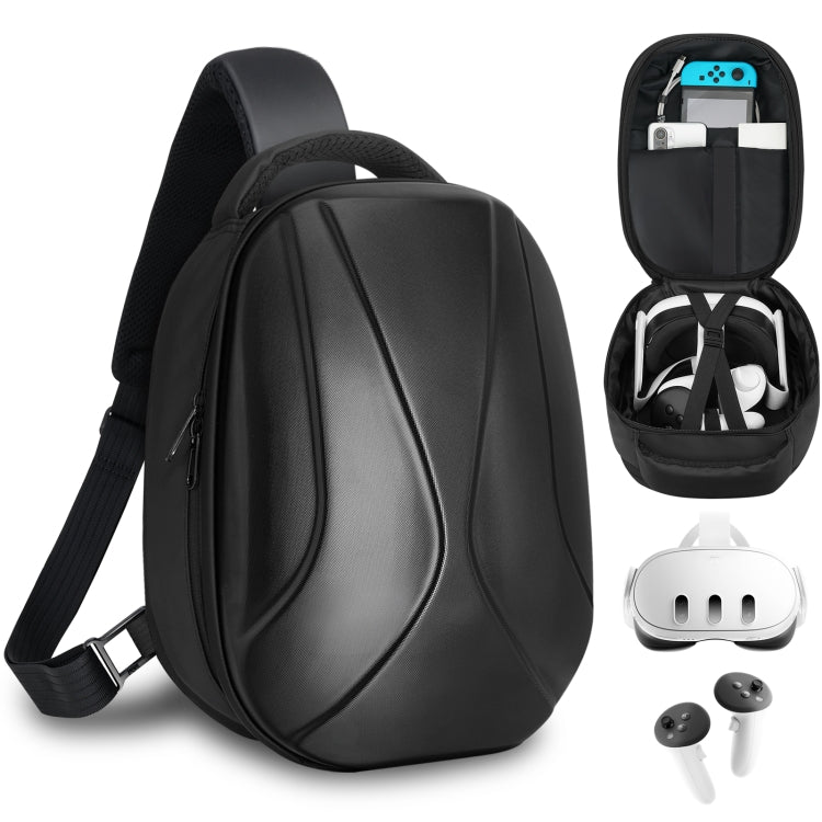 For Meta Quest 3 Hard Suitcase Expandable Capacity Shoulder Backpack - VR Accessories by PMC TechLife | Online Shopping South Africa | PMC TechLife