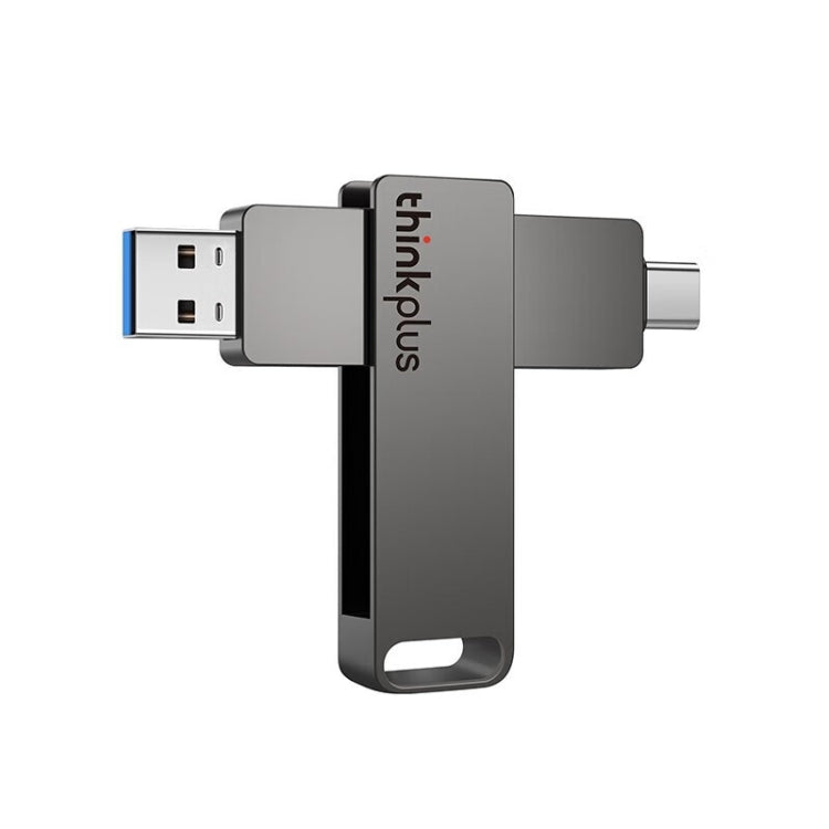 Lenovo Thinkplus MU110 USB3.2+Type-C Dual Interface Rotation Flash Drive, Size: 128GB(Grey) - USB Flash Drives by Lenovo | Online Shopping South Africa | PMC Jewellery | Buy Now Pay Later Mobicred