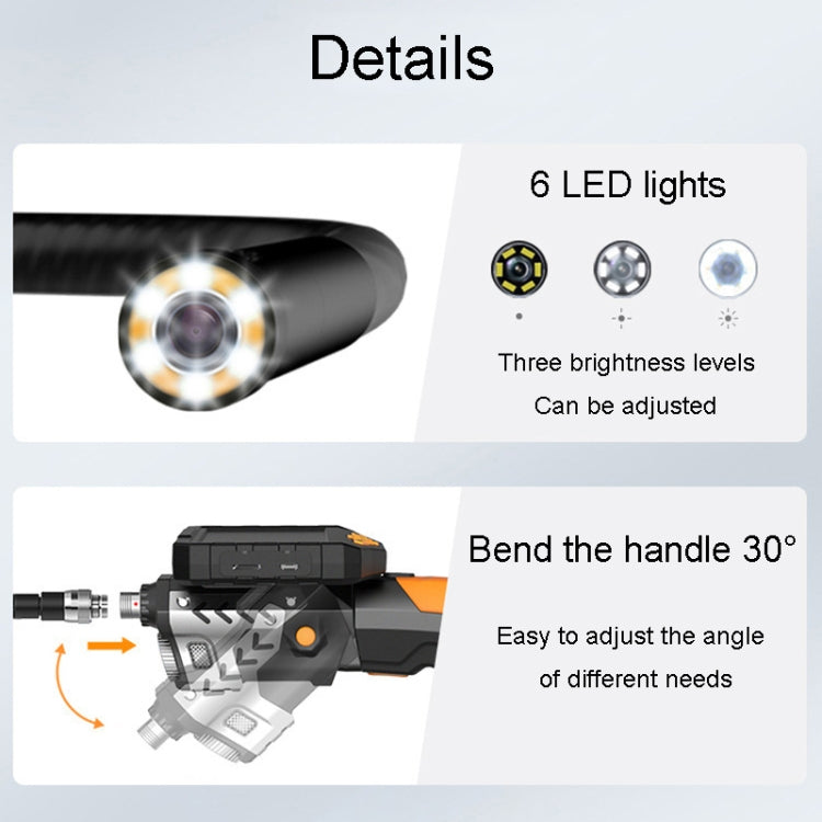Teslong NTS300 5 Inch HD Large Screen Industrial Inspection Borescope Auto Repair Tools, Specification: 7.6mm-1M - free shipping - PMC TechLife - Order now!