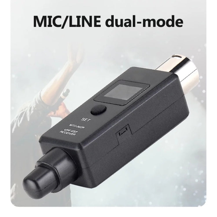 MTU-002 Microphone Wireless System UHF DSP Transmitter & Receiver Mic/Line Two Modes - Microphone by PMC Jewellery | Online Shopping South Africa | PMC Jewellery