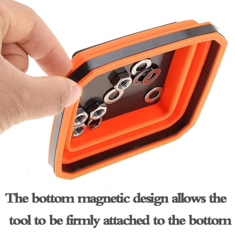 Square Silicone Foldable Magnetic Parts Tray For Small Parts And Tools(Blue) - Storage Bags & Boxes by PMC TechLife | Online Shopping South Africa | PMC TechLife | Buy Now Pay Later Mobicred