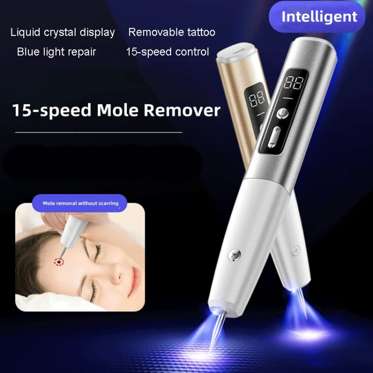15 Gears Rechargeable Mole Spotting Pen Laser Beauty Instrument Spot Removal Magic Tool(Silver) - free shipping - PMC TechLife - Order now!