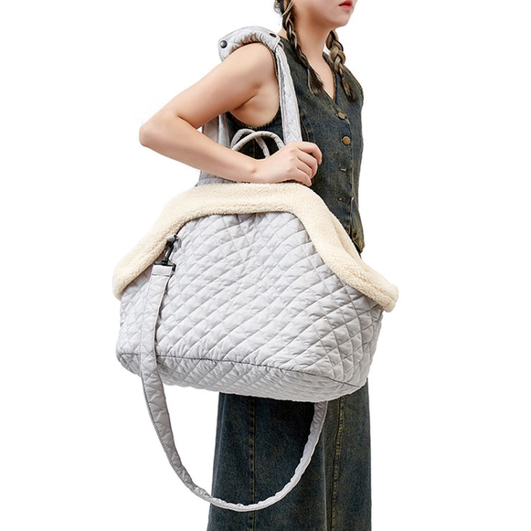 Pet Handbag Autumn And Winter Shoulder Cat Outing Bag, Color: Large Light Gray - Pet Bags by PMC TechLife | Online Shopping South Africa | PMC TechLife | Buy Now Pay Later Mobicred