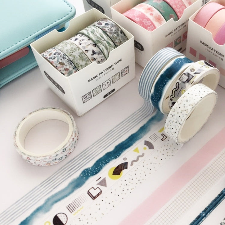 5rolls /Box 3m Washi DIY Decoration Handbook Tape Set, Color: Cherry Dye - Tape & Solid glue by PMC TechLife | Online Shopping South Africa | PMC TechLife | Buy Now Pay Later Mobicred