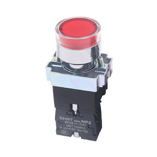 CHINT NP2-BW3462/24V 1 NC Pushbutton Switches With LED Light Silver Alloy Contact Push Button - Car Switches by CHINT | Online Shopping South Africa | PMC Jewellery | Buy Now Pay Later Mobicred
