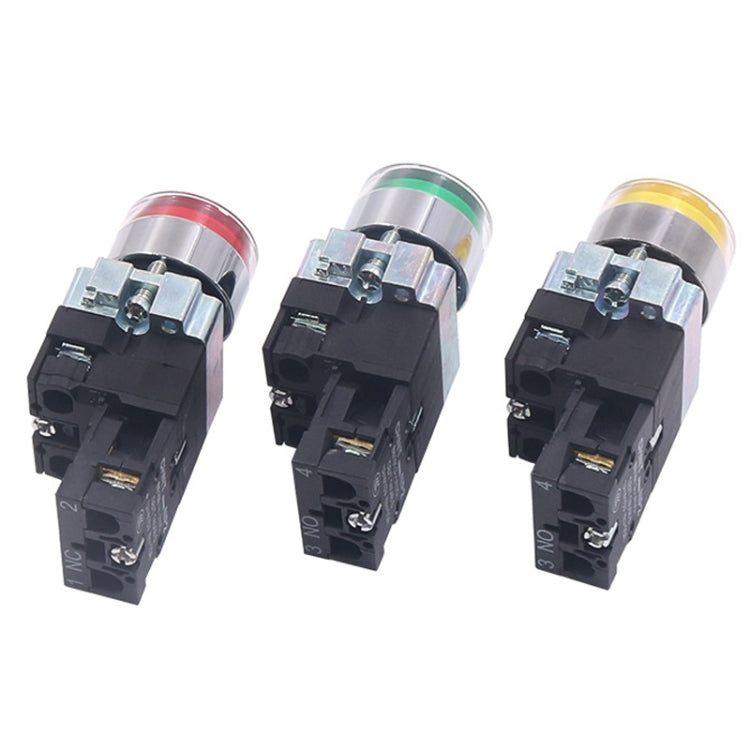 CHINT NP2-BW3361/24V 1 NO Pushbutton Switches With LED Light Silver Alloy Contact Push Button (Green) - Car Switches by PMC TechLife | Online Shopping South Africa | PMC TechLife | Buy Now Pay Later Mobicred