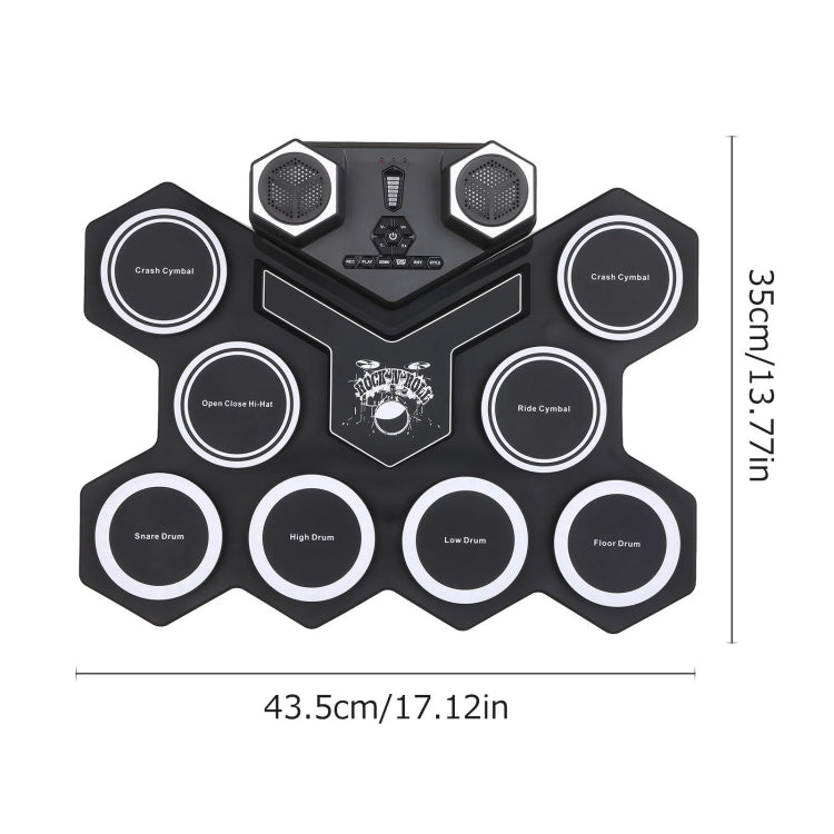 G6008 Desktop Drums With Sound Lithium Portable Drum Set Bluetooth Kids Practice Drum(Black) - Percussion Accessories by PMC Jewellery | Online Shopping South Africa | PMC Jewellery | Buy Now Pay Later Mobicred