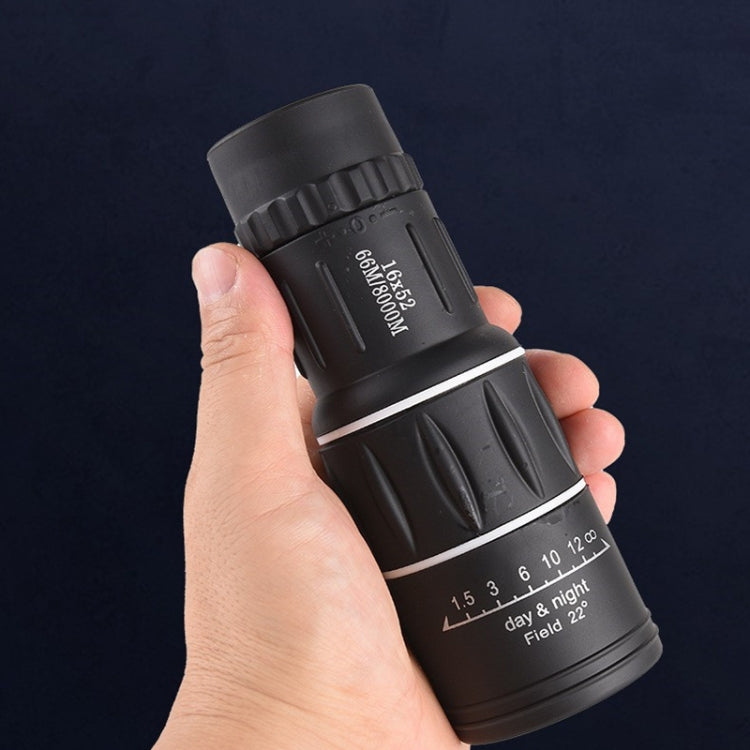 16x52 High Definition Outdoor Bird Viewing Monocular Telescope, Spec: with Clip+Tripod - Monocular Binoculars by PMC TechLife | Online Shopping South Africa | PMC TechLife