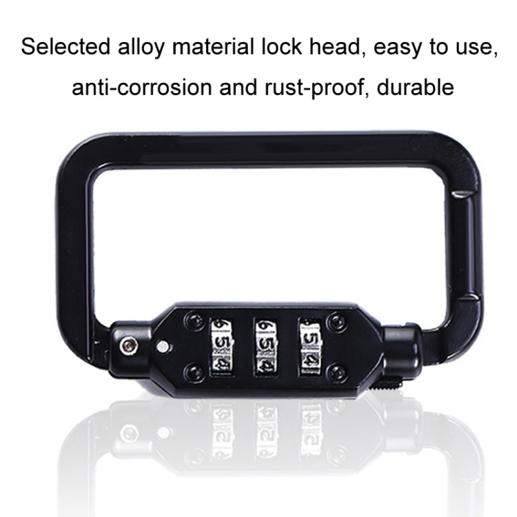 Universal Safety Code Wire Rope Helmet Lock for Motorcycles Bicycles, Black+Storage Bag - Bicycle Locks & Bicycle Pumps by PMC Jewellery | Online Shopping South Africa | PMC Jewellery