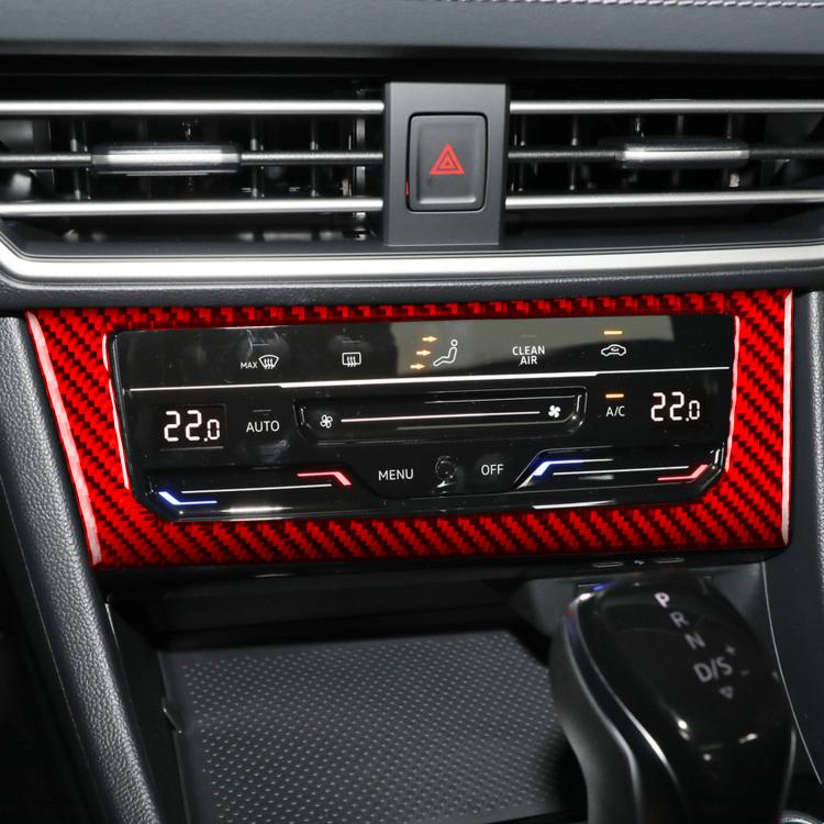For Volkswagen Sagitar 2019-2023 B Model Left-hand Drive Central Control Air Conditioning Panel Sticker(Red) - Car Interior Mouldings by PMc TechLife | Online Shopping South Africa | PMc TechLife | Buy Now Pay Later Mobicred