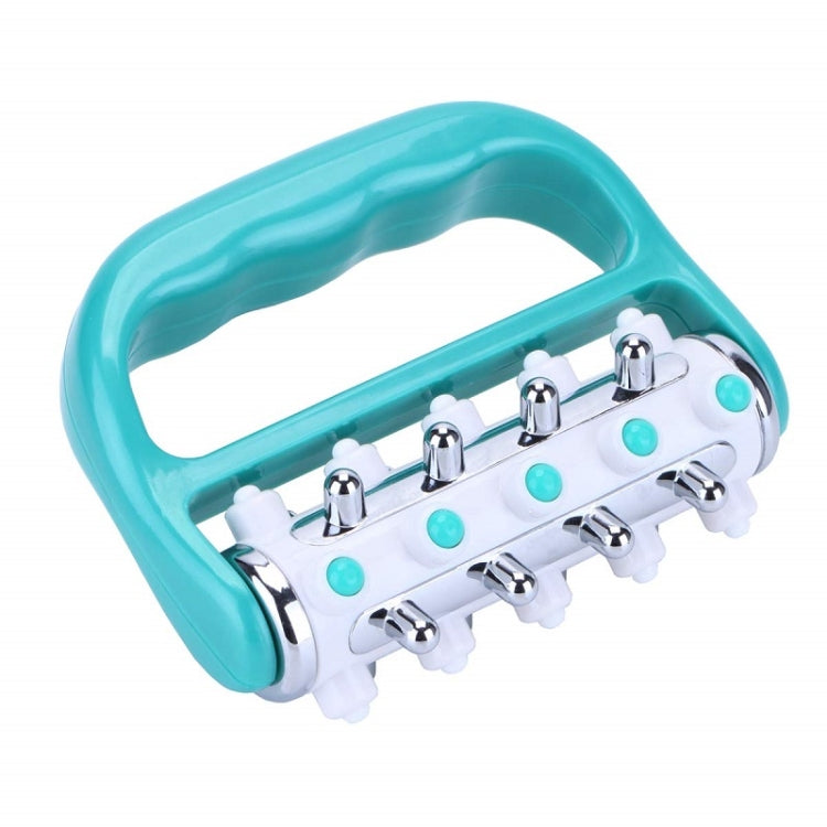 Handheld Curved Five-row Iron Column Roller Soothing Massager(Green) - free shipping - PMC TechLife - Order now!