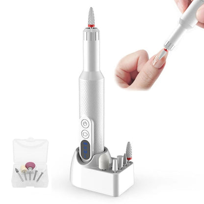 M3 USB Charging Portable Electric Nail Polisher Nail Art Tools Home Nail Art Instrument(White) - Grinding Tools & Accessories by PMC Jewellery | Online Shopping South Africa | PMC Jewellery | Buy Now Pay Later Mobicred