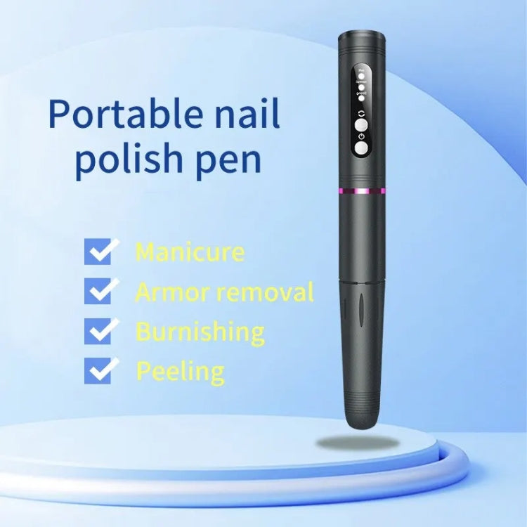 HX-08 USB Charging Portable Manicure Remover and Polisher Home Nail Art Tools(Grey) - Grinding Tools & Accessories by PMC TechLife | Online Shopping South Africa | PMC TechLife | Buy Now Pay Later Mobicred