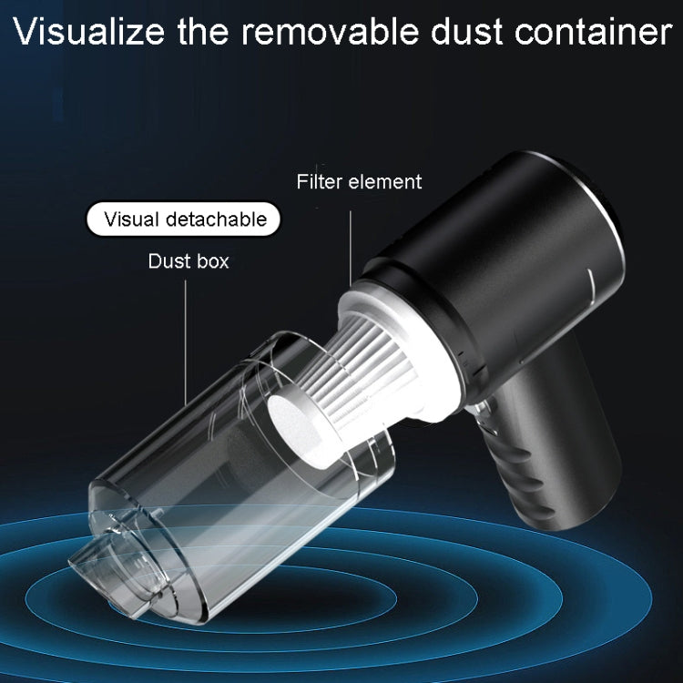 Automotive Household Small Vacuum Cleaner Car Charging Powerful Cleaning Tool(Black) - free shipping - PMC TechLife - Order now!