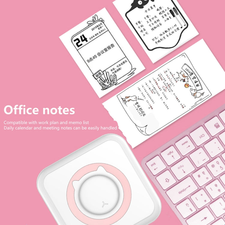 C15 Mini Student Bluetooth Inkless Photo Label Thermal Printer, Spec: Pink+5 Paper - free shipping - PMC TechLife - Order now!