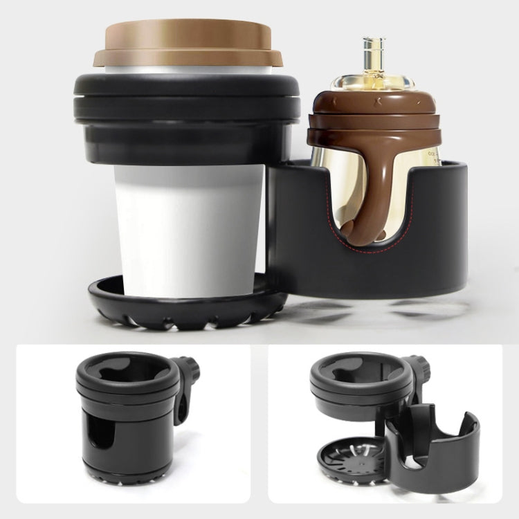 2 In 1 Baby Stroller Cup Holder Pram Milk Bottle Holder(Black) - Strollers Accessories by PMC TechLife | Online Shopping South Africa | PMC TechLife