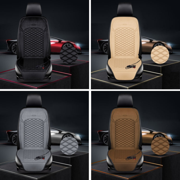 12V Car Winter Electric Heating Short Plush Seat Cushion, Color: Black - Seat Accessories by PMC TechLife | Online Shopping South Africa | PMC TechLife