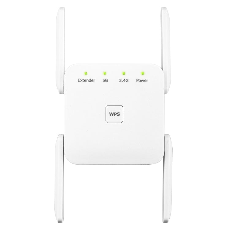 1200Mbps 2.4G / 5G WiFi Extender Booster Repeater Supports Ethernet Port White US Plug - Broadband Amplifiers by PMC TechLife | Online Shopping South Africa | PMC TechLife