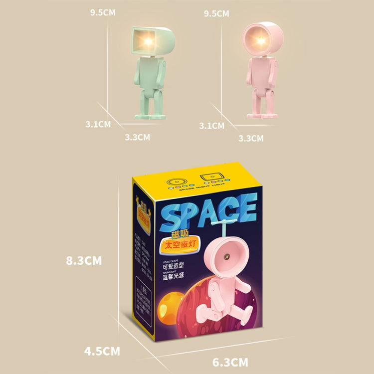 Mini Astronaut Magnetic LED Night Light Desktop Building Block Ornaments Desk Lamp, Color: Square Pink - Bedside Light by PMc TechLife | Online Shopping South Africa | PMc TechLife | Buy Now Pay Later Mobicred