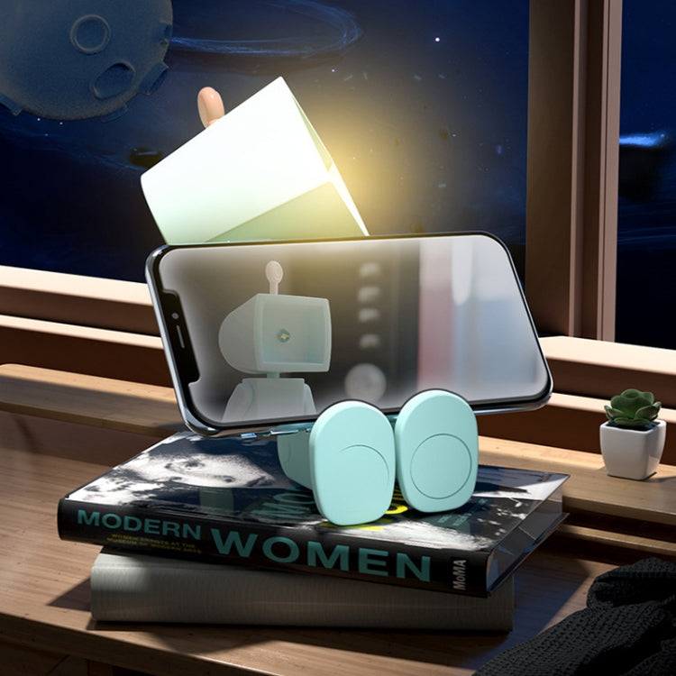 Mini Astronaut Magnetic LED Night Light Desktop Building Block Ornaments Desk Lamp, Color: Round Blue - Bedside Light by PMc TechLife | Online Shopping South Africa | PMc TechLife | Buy Now Pay Later Mobicred