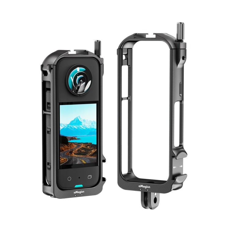 For Insta360 X3 AMagisn Metal Rabbit Cage Protective Frame Accessories, Spec: Only Cage - Mount & Holder by aMagisn | Online Shopping South Africa | PMC Jewellery | Buy Now Pay Later Mobicred
