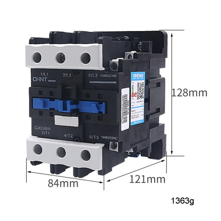 CHNT CJX2-9511 95A 220V Silver Alloy Contacts Multi-Purpose Single-Phase AC Contactor - Relays by CHNT | Online Shopping South Africa | PMC Jewellery | Buy Now Pay Later Mobicred