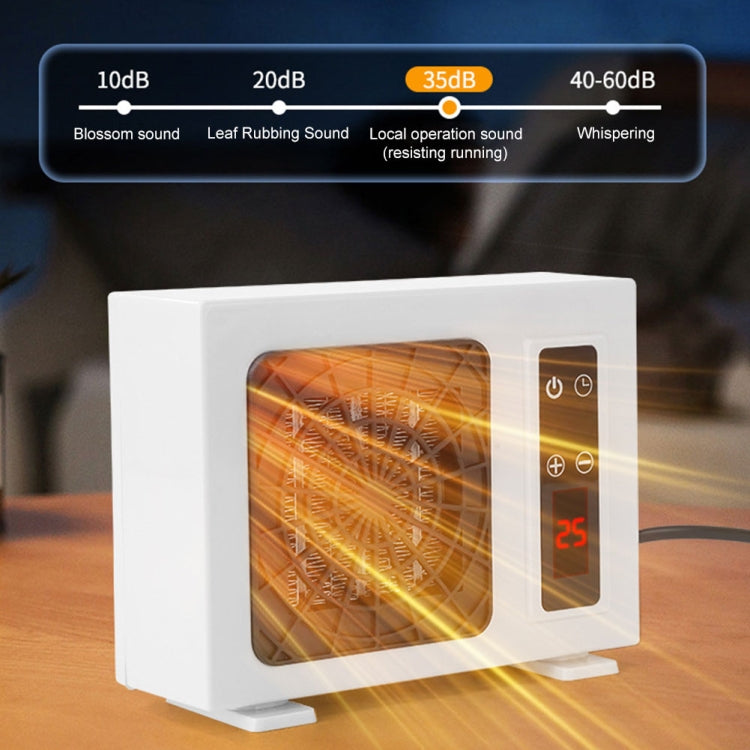 600W Desktop Electric Heater PTC Fast Heating Energy Saving Warm Fan With Remote Control(EU Plug) - Electric Heaters by PMC TechLife | Online Shopping South Africa | PMC TechLife | Buy Now Pay Later Mobicred