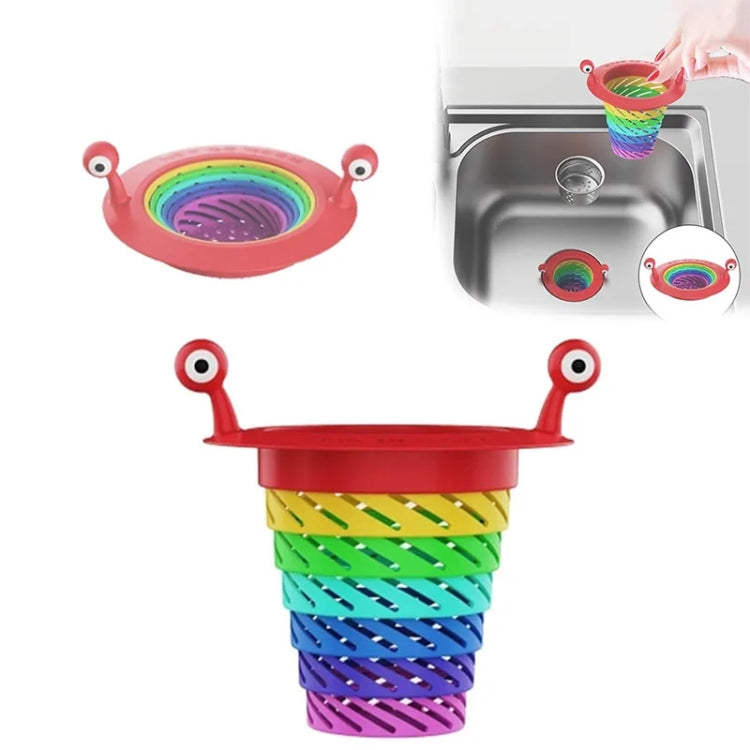 Retractable Rainbow Monster Universal Floor Drain Kitchen Sink Strainer(110x118mm) - Filters by PMC TechLife | Online Shopping South Africa | PMC TechLife
