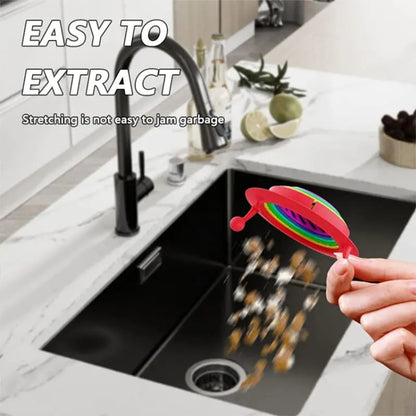 Retractable Rainbow Monster Universal Floor Drain Kitchen Sink Strainer(110x118mm) - Filters by PMC Jewellery | Online Shopping South Africa | PMC Jewellery