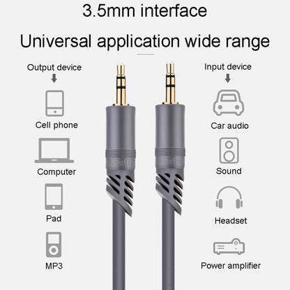 JINGHUA A240 3.5mm Male To Male Audio Cable Cell Phone Car Stereo Microphone Connection Wire, Size: 30m(Gray) - Microphone Audio Cable & Connector by JINGHUA | Online Shopping South Africa | PMC Jewellery | Buy Now Pay Later Mobicred