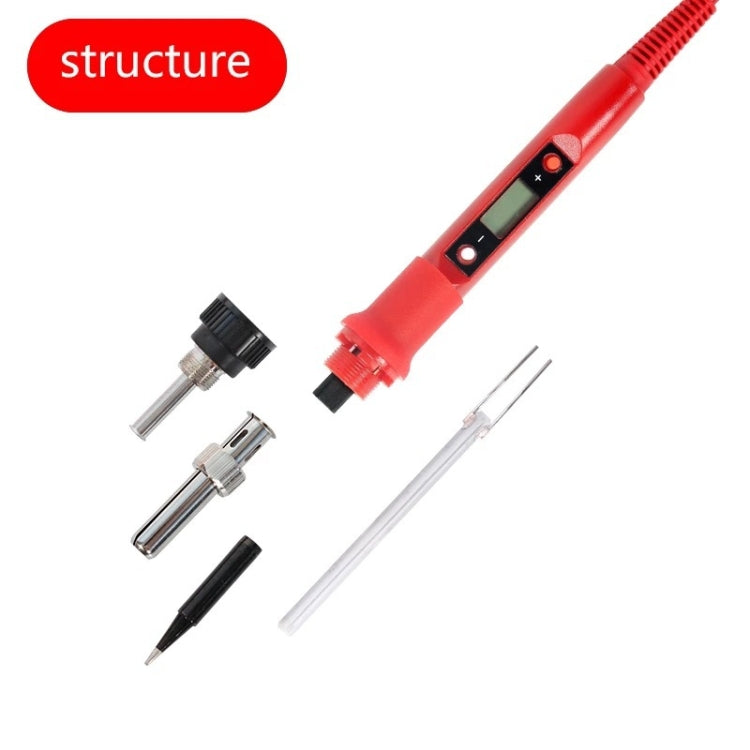 10pcs/ Set 80W Internal Heating Welding Digital Display Soldering Iron Temperature Adjustment Set, Model: Black EU Plug - Electric Soldering Iron by PMC Jewellery | Online Shopping South Africa | PMC Jewellery