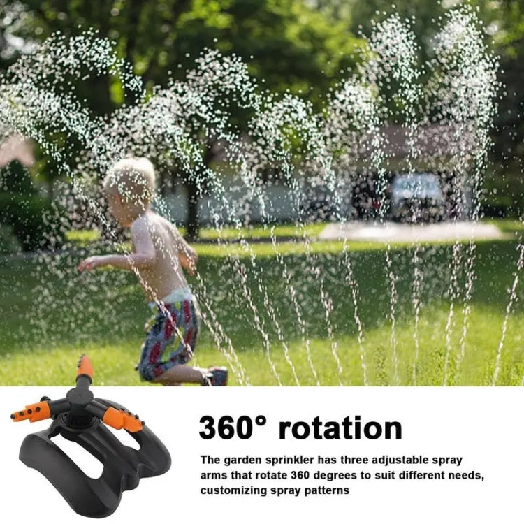 Three-prong Sprinkler Garden Lawn Rotating Sprinkler(Orange) - Watering & Irrigation by PMC Jewellery | Online Shopping South Africa | PMC Jewellery