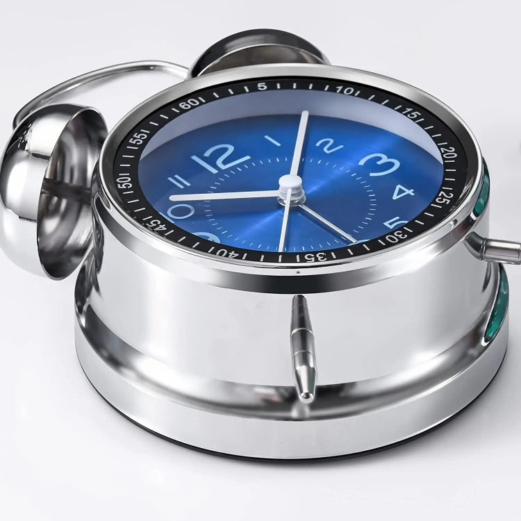 4.5 Inch Electroplated Metal Ring Bell Alarm Clock Quartz Clock With Night Light ?, Style: Luminous Black - Novelty Clock by PMc TechLife | Online Shopping South Africa | PMc TechLife | Buy Now Pay Later Mobicred