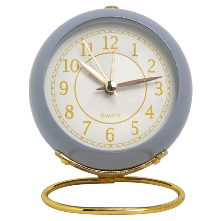 Round Metal Clock Silent Children Electronic Alarm Clock with Light(Purple) - Novelty Clock by PMc TechLife | Online Shopping South Africa | PMc TechLife | Buy Now Pay Later Mobicred