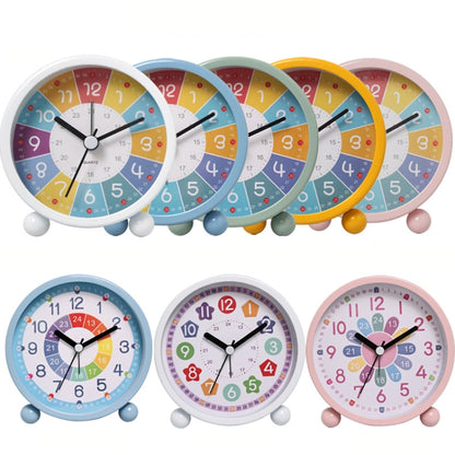 Children Educational Alarm Clock Desktop Mute Small Clock With Night Light, Style: White B - Novelty Clock by PMC Jewellery | Online Shopping South Africa | PMC Jewellery | Buy Now Pay Later Mobicred