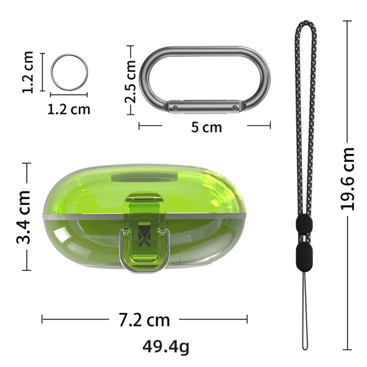 For Beats Fit Pro Transparent PC Hard Shell Earphone Protective Case with Lanyard(Transparent Yellow) - Other Case by PMC Jewellery | Online Shopping South Africa | PMC Jewellery | Buy Now Pay Later Mobicred