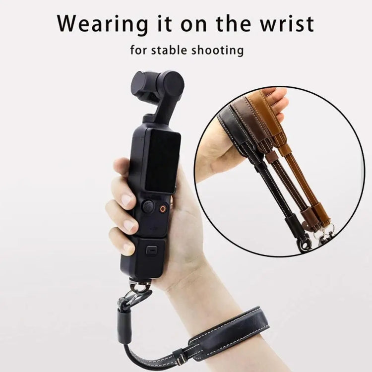 Camera Gimbal Hand Strap Handheld Stabilizer Accessories Wrist Strap For DJI OSMO Pocket 3 / OM 3 / OM 4 / OM 5 / OM 6(Brown) -  by PMC Jewellery | Online Shopping South Africa | PMC Jewellery | Buy Now Pay Later Mobicred