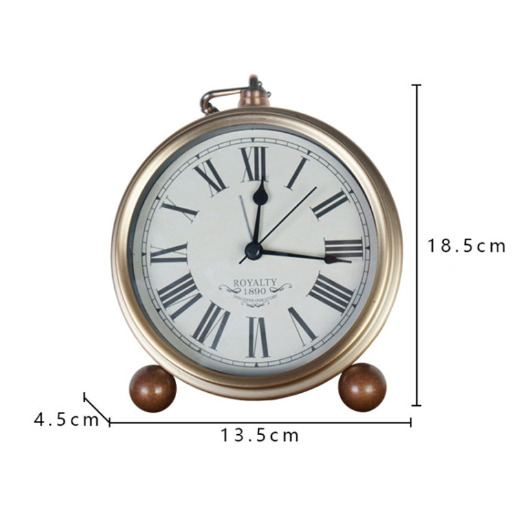 Retro Iron Alarm Clock Simple Desktop Quartz Clock, Style: Light Blue - Novelty Clock by PMc TechLife | Online Shopping South Africa | PMc TechLife | Buy Now Pay Later Mobicred