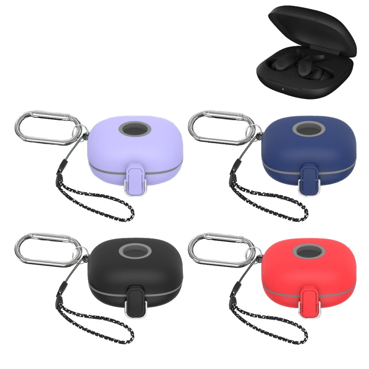 For Beats Fit Pro Switch Type Anti-fall Earphone Protective Case with Buckle Lanyard(Purple) - Other Case by PMC Jewellery | Online Shopping South Africa | PMC Jewellery | Buy Now Pay Later Mobicred