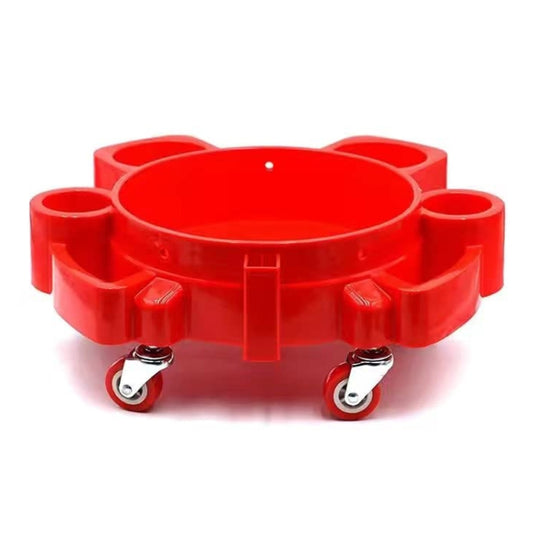 Multifunctional Cleaning Bucket Pulley Base Car Wash Mobile Stool(Red) - Car washing supplies by PMC Jewellery | Online Shopping South Africa | PMC Jewellery | Buy Now Pay Later Mobicred