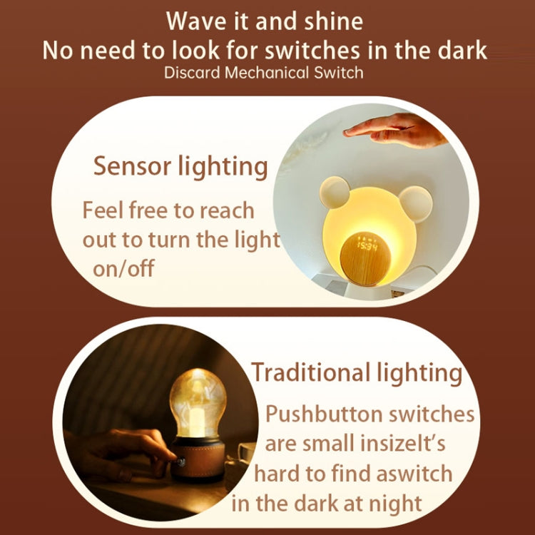 Night Light Smart Speaker Wireless Charging Atmosphere Light Alarm Clock(White) - Novelty Clock by PMc TechLife | Online Shopping South Africa | PMc TechLife | Buy Now Pay Later Mobicred