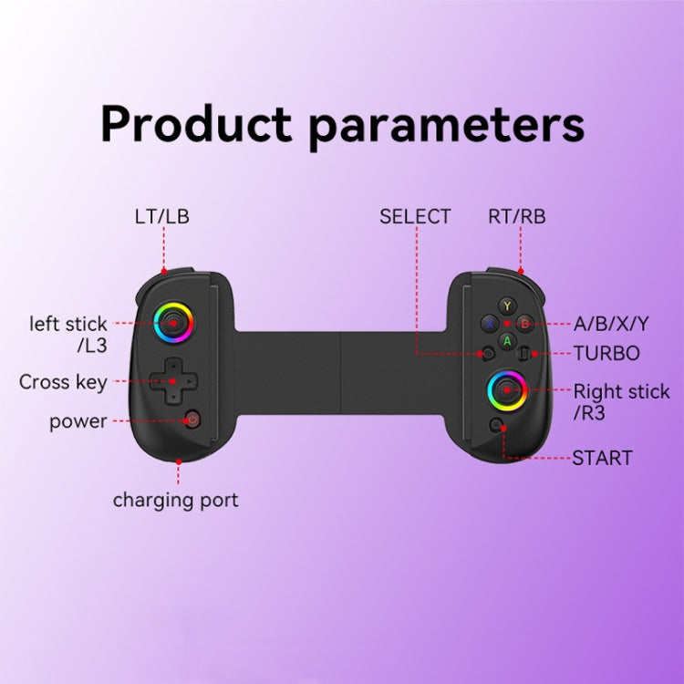 D8 Mobile Phone Stretch Band Light Gamepad Dual Hall Wireless Bluetooth Somatic Vibration Grip for PC / Android / IOS / Tablet / PS3 / PS4 / Switch, Color: Green Blue+Receiver - free shipping - PMC Jewellery - Order now!
