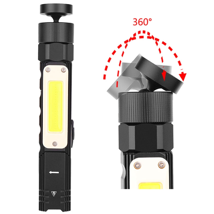XPG+COB Red White Light USB Rechargeable Folding Strong Light Flashlight, Style: 3189A Large - LED Flashlight by PMc TechLife | Online Shopping South Africa | PMc TechLife | Buy Now Pay Later Mobicred
