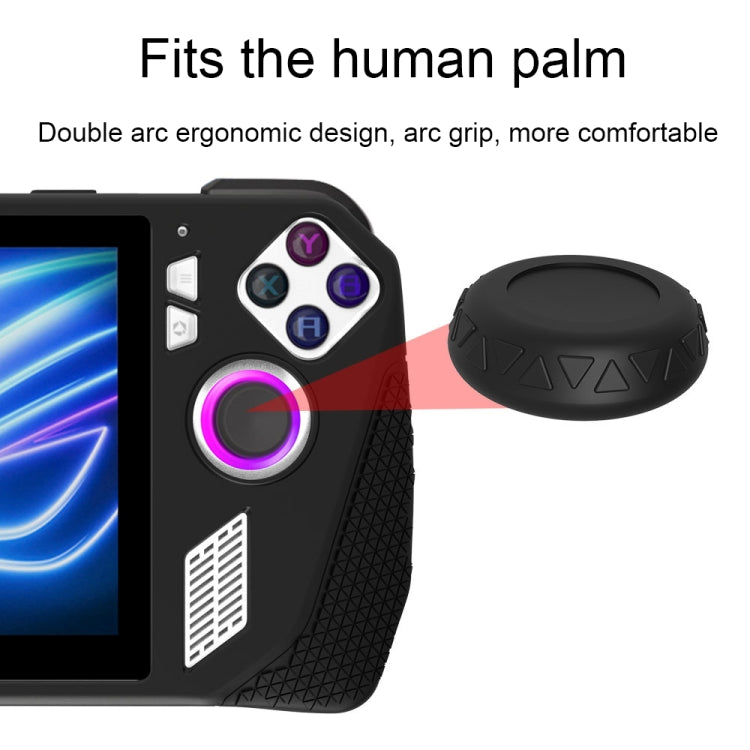 For ASUS ROG Ally Game Console Silicone Protective Cover + Button Cap Set Pocket Gaming Accessories(White) - Cases by PMC TechLife | Online Shopping South Africa | PMC TechLife | Buy Now Pay Later Mobicred