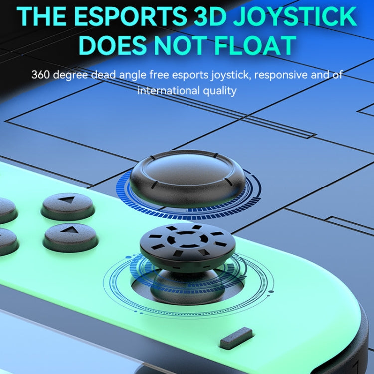 JOY-02 Gaming Left And Right Handle With RGB Lights Body Feel Bluetooth Gamepad For Switch / Switch OLED / Switch Pro / Switch Lite / Switch Joycon(Blue Red) - free shipping - PMC Jewellery - Order now!