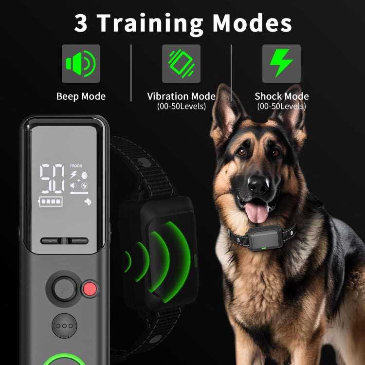 Color Screen Dragon Two Remote Control Pet Electric Shock Circular Dog Trainer(Black) - Training Aids by PMC Jewellery | Online Shopping South Africa | PMC Jewellery | Buy Now Pay Later Mobicred