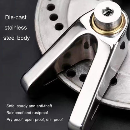 Electrical Vehicle Triangle Disc Brake Lock Universal Alloy Steel Anti-Theft Lock Scooter Padlock(Silver) - Theft Protection by PMC Jewellery | Online Shopping South Africa | PMC Jewellery | Buy Now Pay Later Mobicred